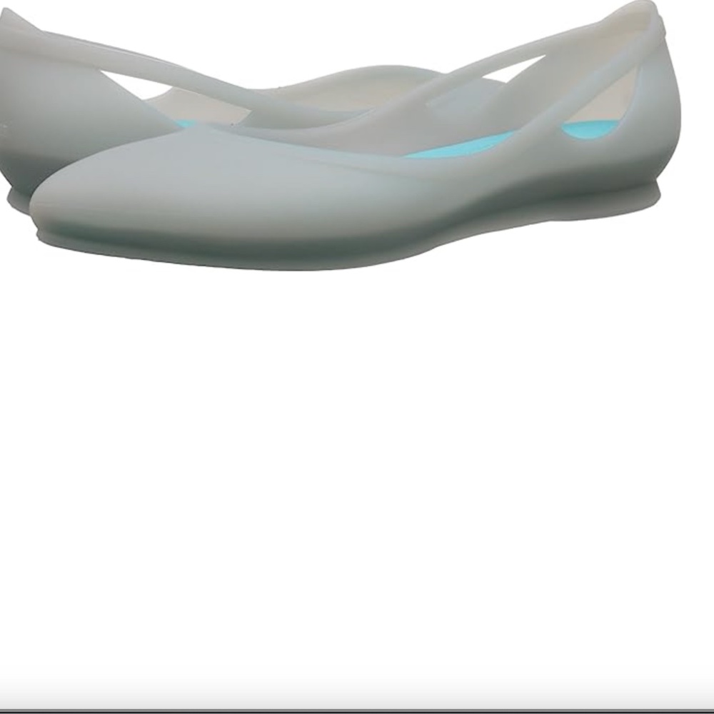 COPY - Women's CROCS Rio Ballet Flats Pointed Toe Size 8 Translucent Jelly Shoes